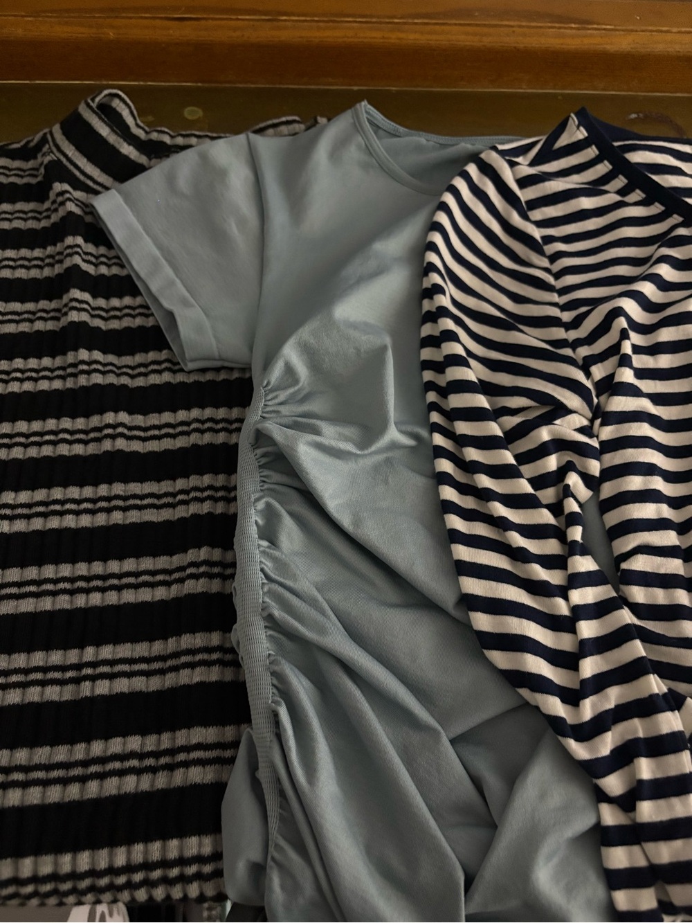 Lot of 3 NWT Women’s Maternity Dresses Liz Lange Blanqi Ruched Striped Size S